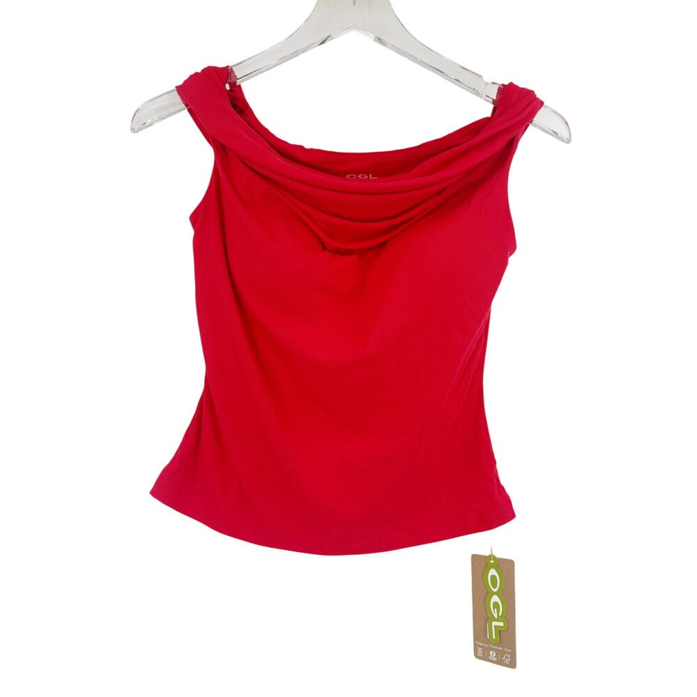 OGL Top Size XS NEW Eco-SkinKiss Multi-wear Versatile Necklines Brami Top Red